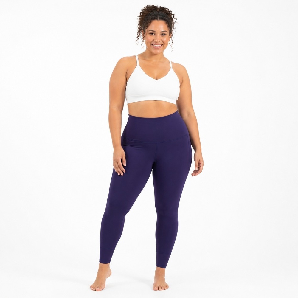 SWEETFLEXX Size 14 Purple Resistance Leggings Yoga Workout Exercise Performance